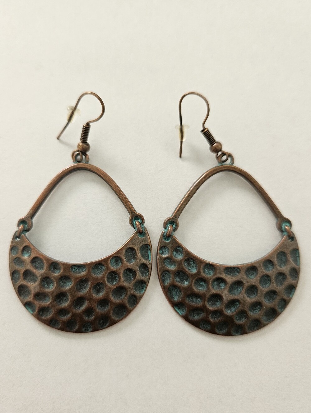 NWT Drop Earrings Green Blue Copper Bronze Lightweight Bohemian Cottagecore